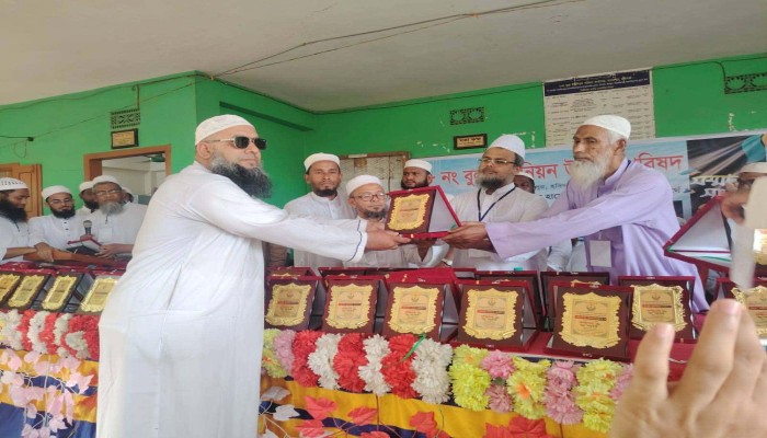 মাধবপুরে নবীন ও প্রবীণ আলেম-উলামা, সমাজের বিশিষ্ট ব্যক্তিদের উলামা পরিষদের সংবর্ধনা